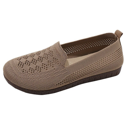 Damen Bequeme Slip-On Schuhe mit modischem Lochmuster EB