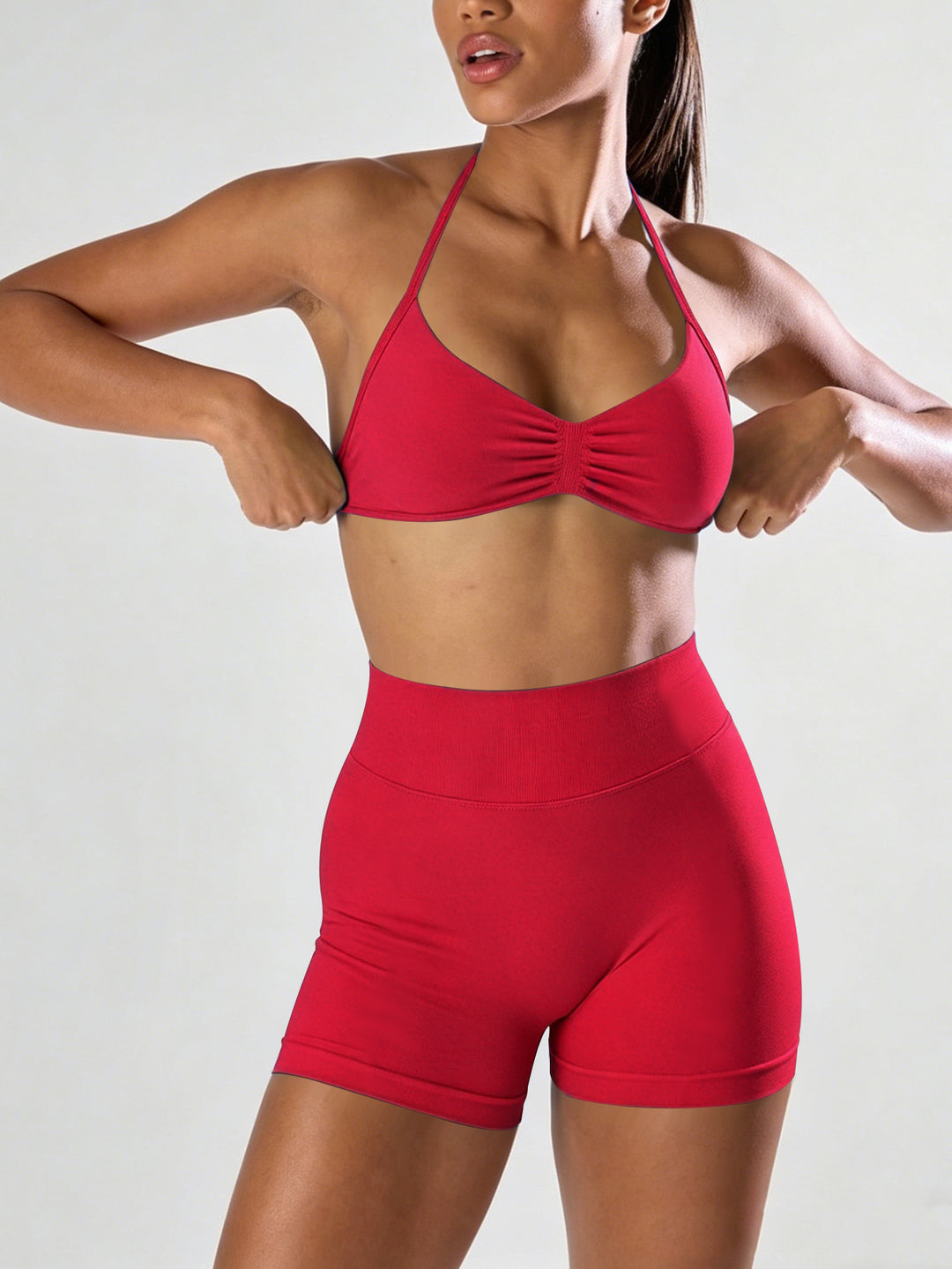 Damen Sportliches Bikini-Set mit hochelastischem Material und verstellbaren Trägern EB