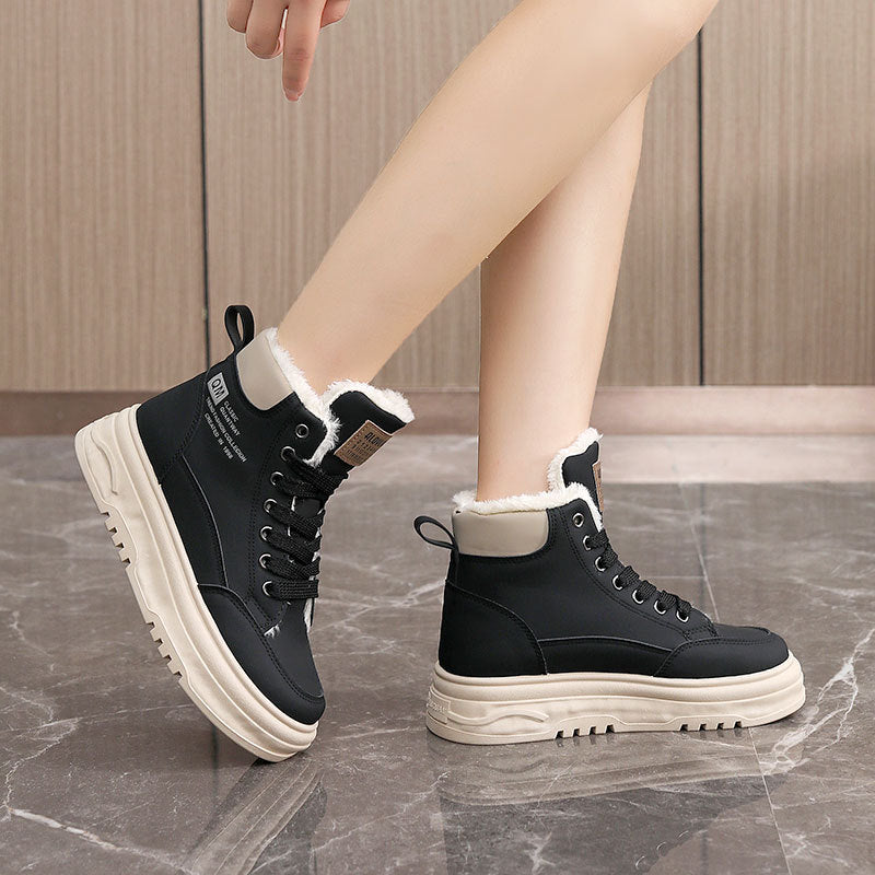 Damen Winterliche High-Top Sneakers mit warmem Innenfutter und rutschfester Sohle EB