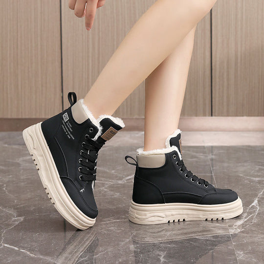 Damen Winterliche High-Top Sneakers mit warmem Innenfutter und rutschfester Sohle EB