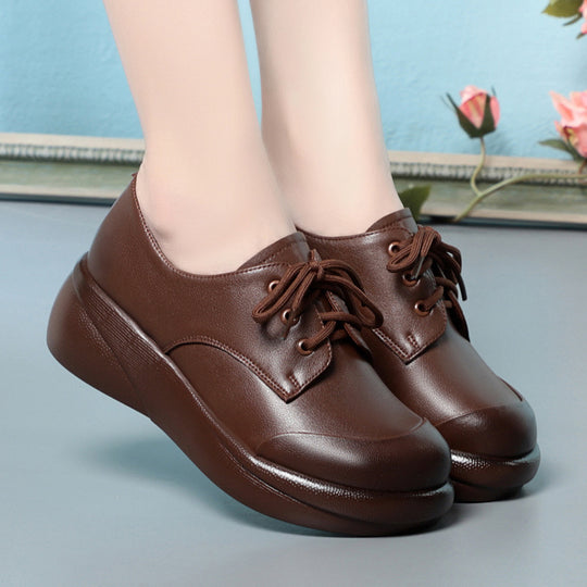 Damen Komfortable Schnürschuhe mit leichtem Wedge-Design und rutschfester Sohle EB