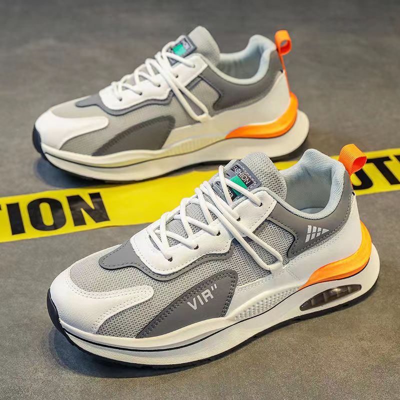 Damen Modische Sneakers mit atmungsaktiven Mesh-Einsätzen und stoßdämpfender Sohle EB