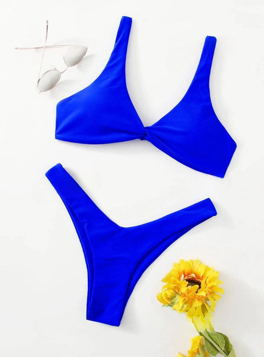 Damen Bikini-Set mit stilvoller Knotendetails EB