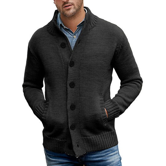 Herren Strickjacke mit modernem Design und praktischen Taschen EB