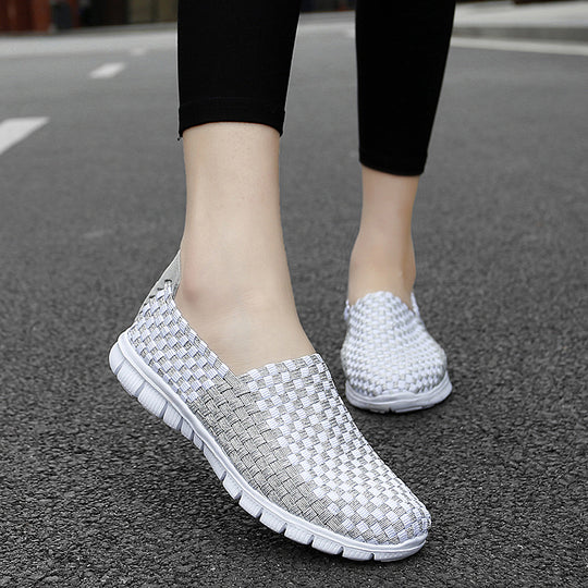 Damen Atmungsaktive Slip-On Sneakers mit flexiblem und leichtem Design EB