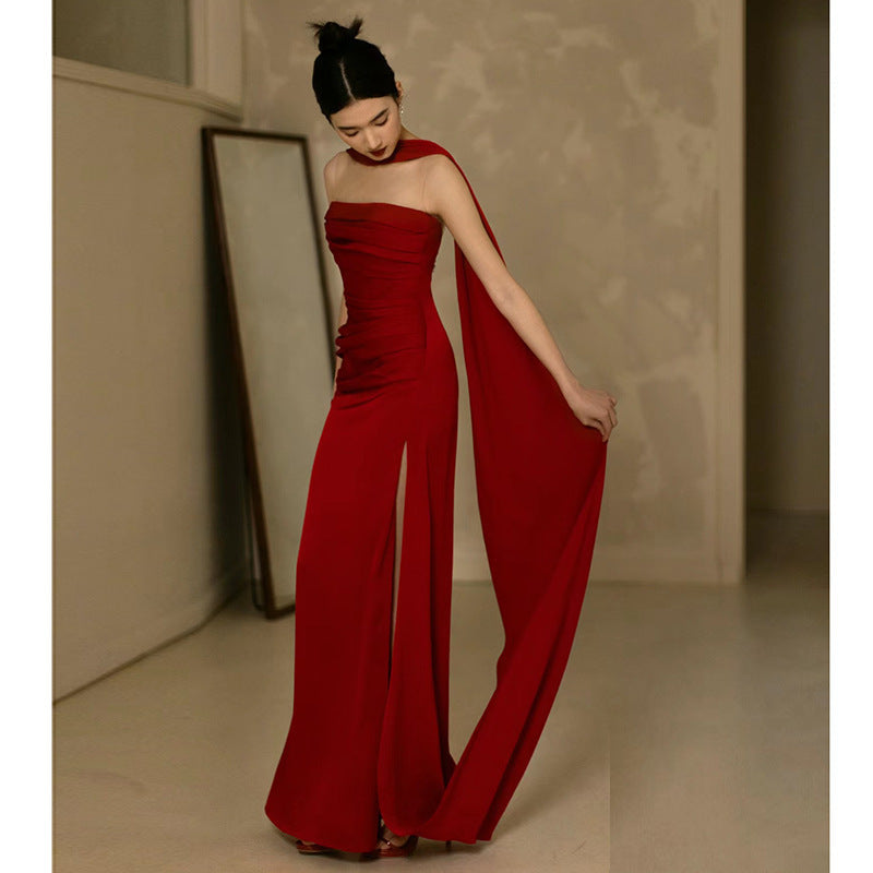 EB | Damen Strapless Maxi Abendkleid figurbetont & elegant