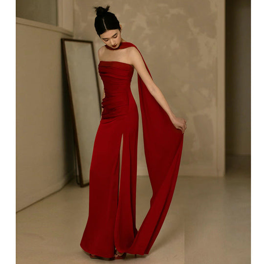 EB | Damen Strapless Maxi Abendkleid figurbetont & elegant