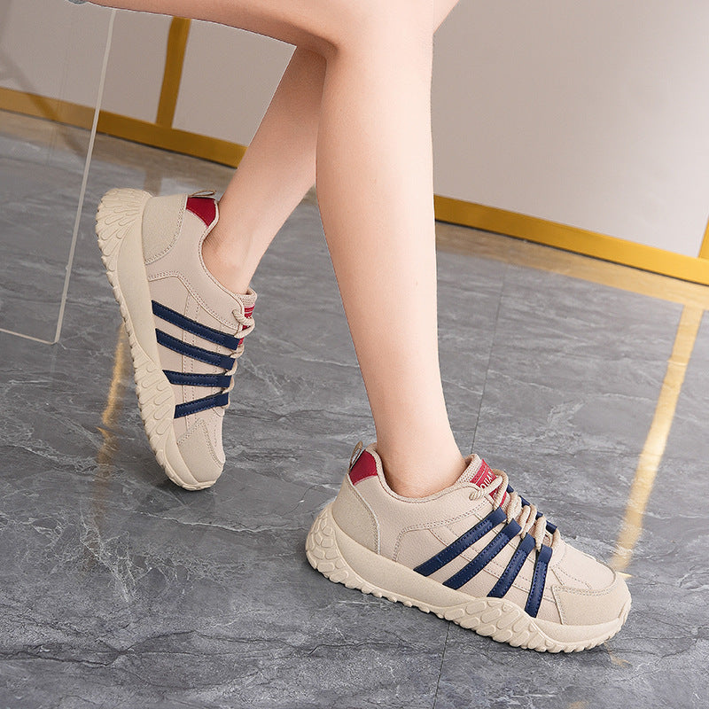 Damen sportliche Freizeitsneaker mit stabiler Sohle und atmungsaktivem Obermaterial EB