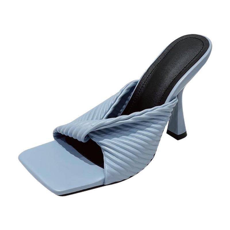Damen Raffinierte Mules mit Knoten-Design EB