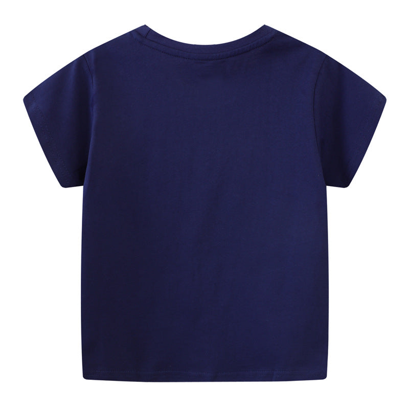 Jungen T-Shirt mit Dinosaurier-Skelett-Motiv EB