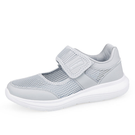 Damen Sportliche Klettverschluss Sneakers mit atmungsaktivem Obermaterial EB