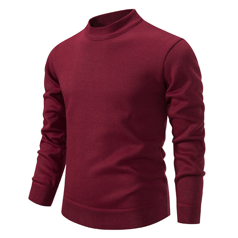 Herren Hochwertiger Strickpullover mit modernem Stehkragen EB