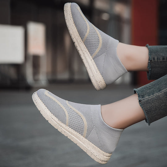 Damen Atmungsaktive Slip-On Sneakers mit flexiblem Obermaterial EB