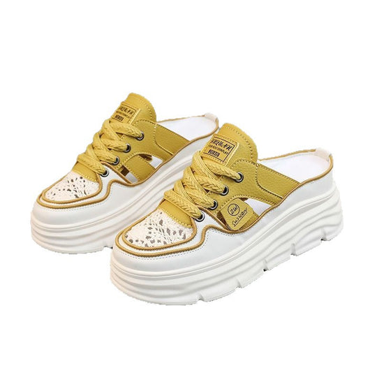 Damen Sneaker mit modischem Plateau und luftiger Schnürung EB