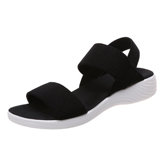 Damen Komfortable Strap Sandalen mit atmungsaktivem Obermaterial und flexibler Sohle EB