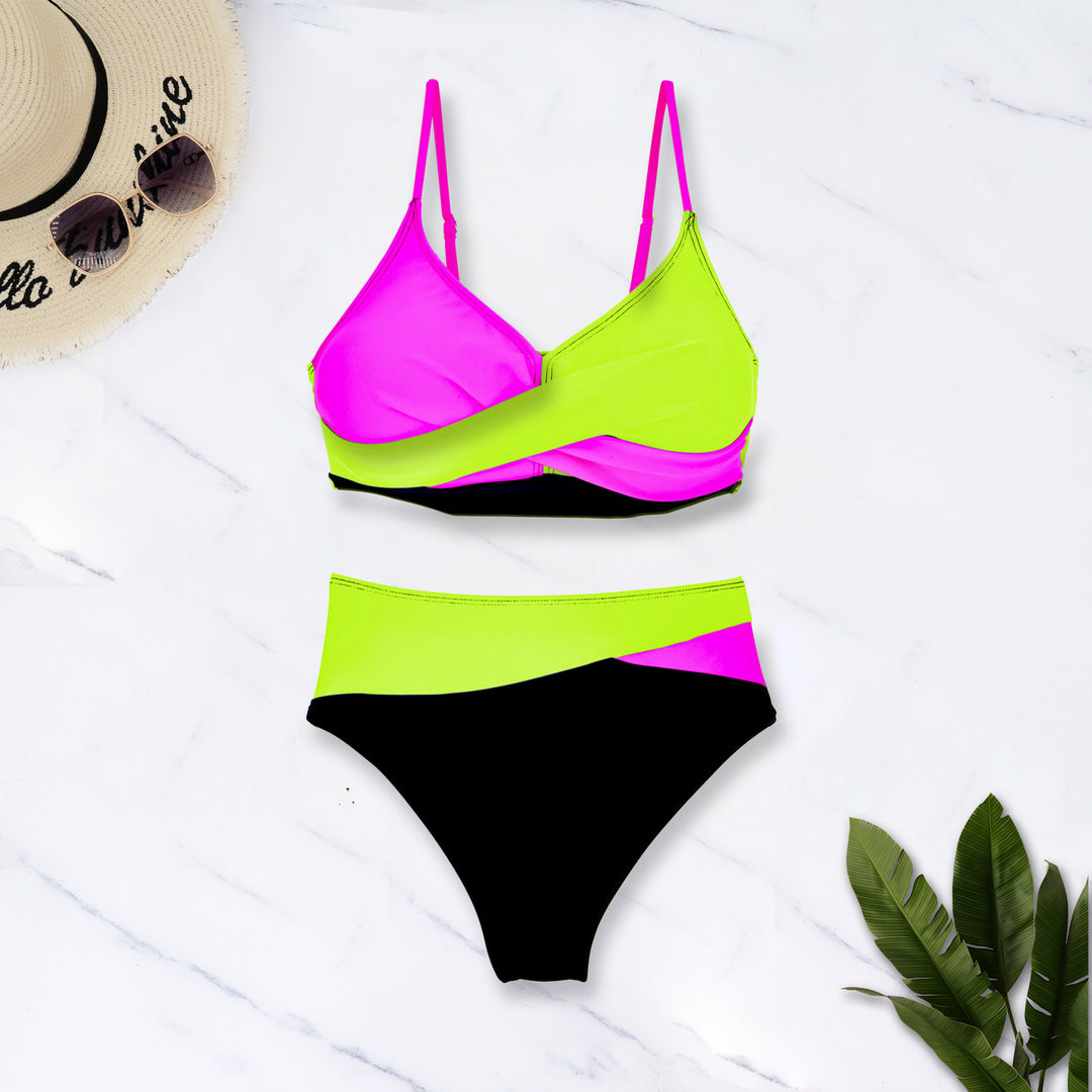 Damen Sportliches Zweiteiler Bikini-Set EB