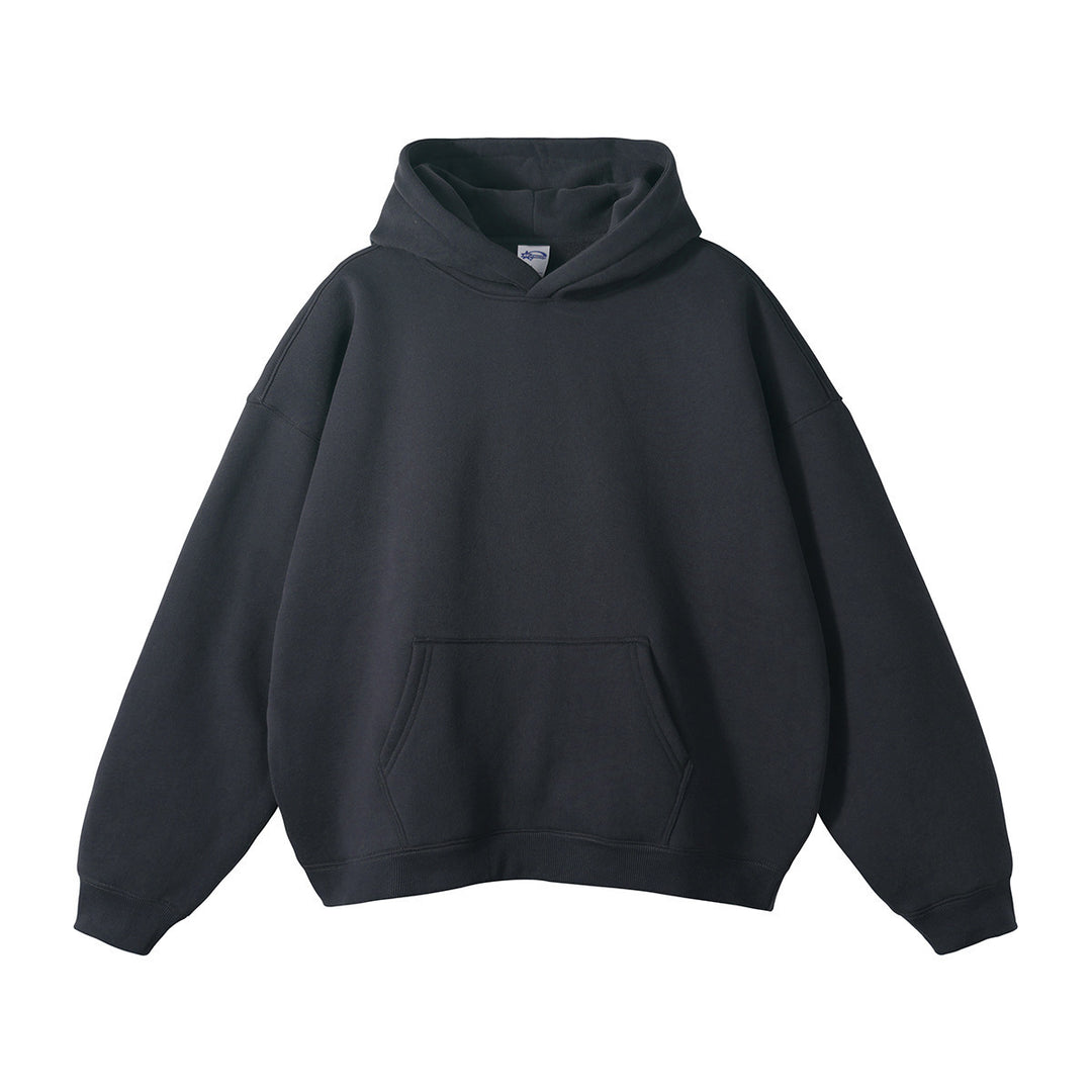 Unisex weit geschnittener Kapuzenpullover aus Bio-Baumwolle mit Kängurutasche EB