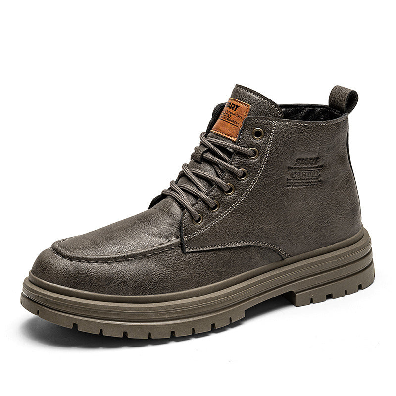 Damen Hochwertige und strapazierfähige Schnürboots aus Kunstleder EB