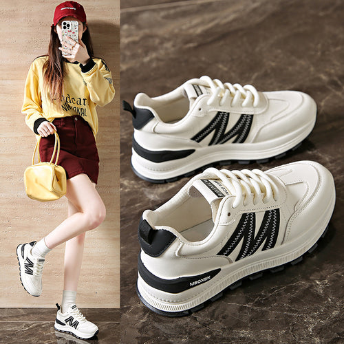 Damen Sportliche Sneakers mit stabiler Profilsohle und atmungsaktivem Obermaterial EB