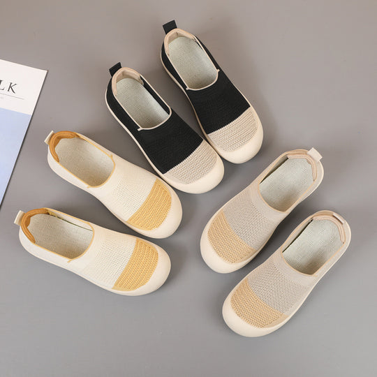 Damen Atmungsaktive Slip-On Sneakers mit gepolsterter Sohle EB
