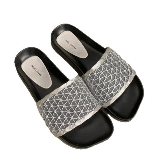 Damen modische Sandalen mit atmungsaktivem Netzdesign und rutschfester Sohle EB