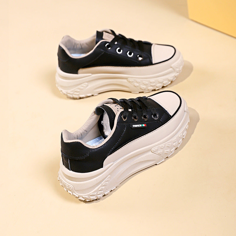 Damen modische Plateau-Sneaker mit ergonomischer Dämpfung und rutschfester Sohle EB