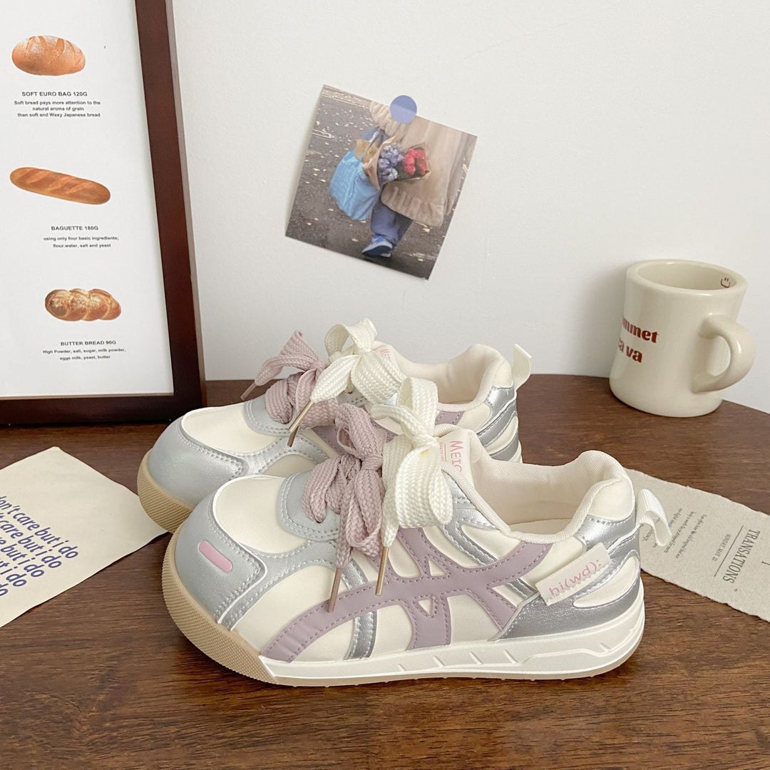 Damen Sportliche Sneakers mit verspielten Schnürdetails und modischem Obermaterial EB