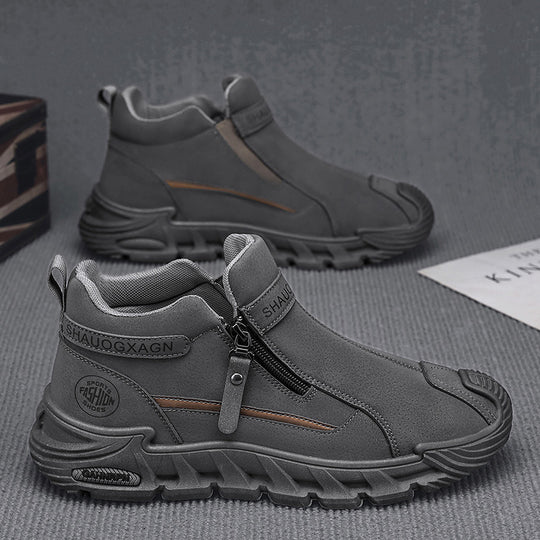 Damen Sportliche Mid-Cut Sneakers mit praktischem Reißverschluss und rutschfester Sohle EB