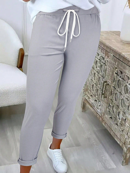 Damen Freizeithose mit elastischem Bund und Kordelzug EB