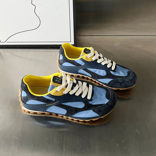 Damen Sportliche Freizeit-Sneaker mit atmungsaktiver Mesh-Oberfläche und stabiler Gummisohle EB
