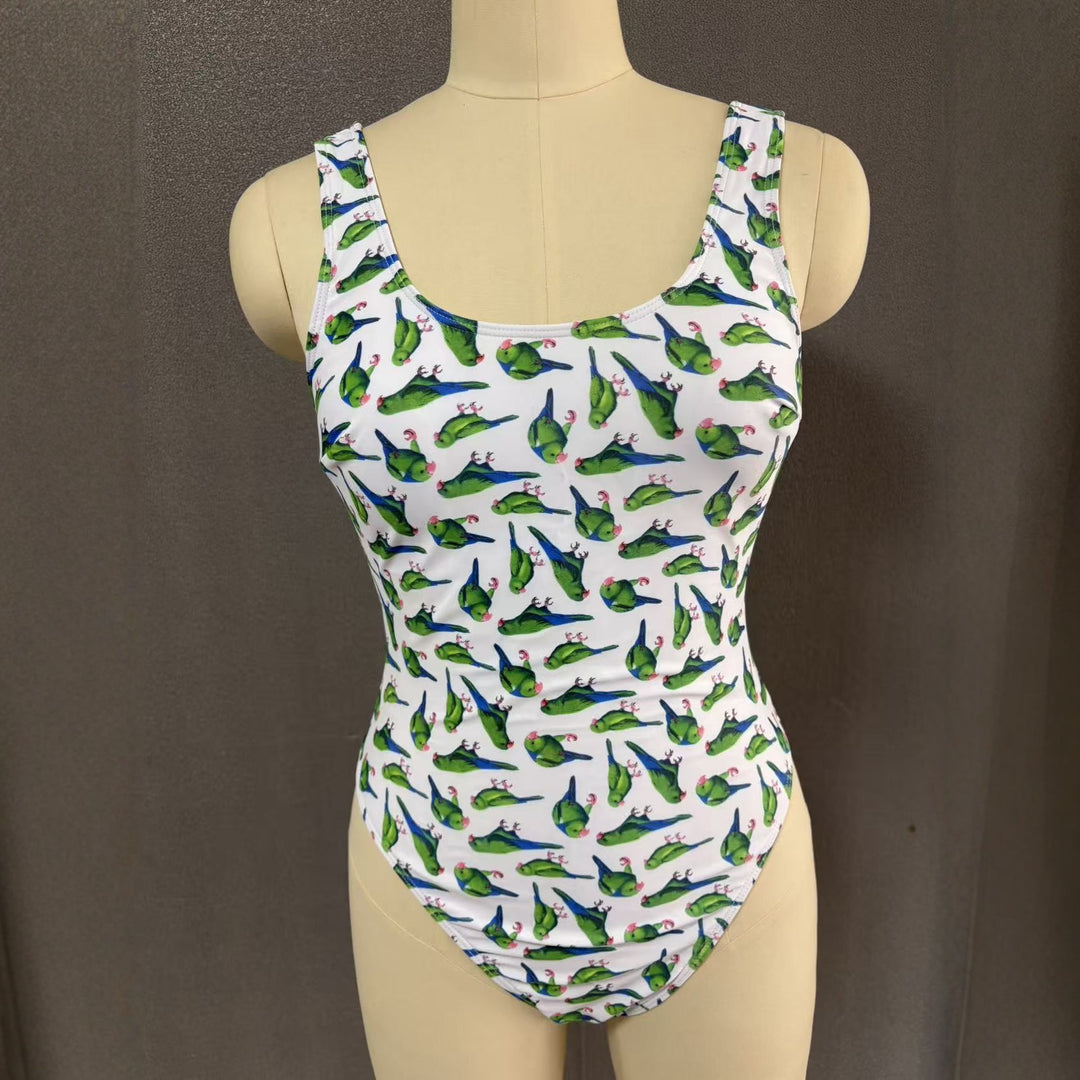 Damen Eleganter Einteiler mit floralem Muster EB
