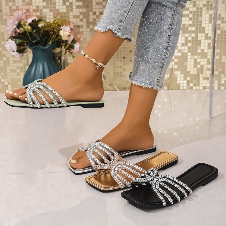 Damen Glitzernde Riemchen-Sandalen mit elegantem Design EB