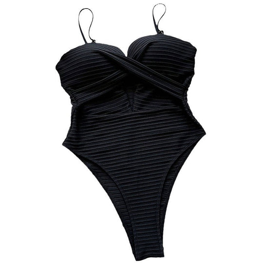 Damen Cut-Out Einteiler Badeanzug EB