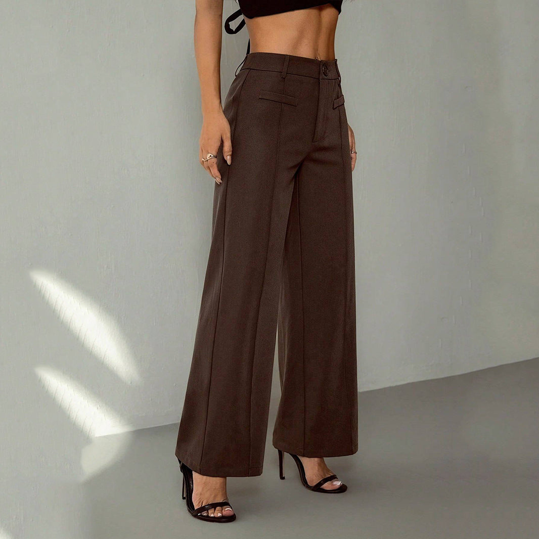 Damen Elegante weite Stoffhose EB