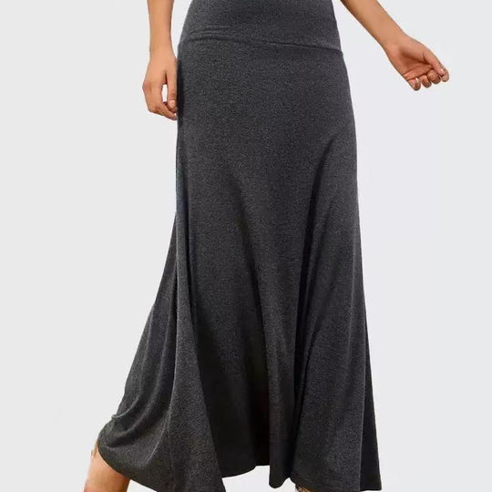 Damen Maxi-Rock aus weichem Stretch-Material mit hohem Taillenbund EB