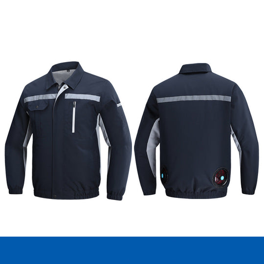 Herren nan atmungsaktive Arbeitsjacke mit integrierten Rückenlüftern und reflektierenden Streifen EB