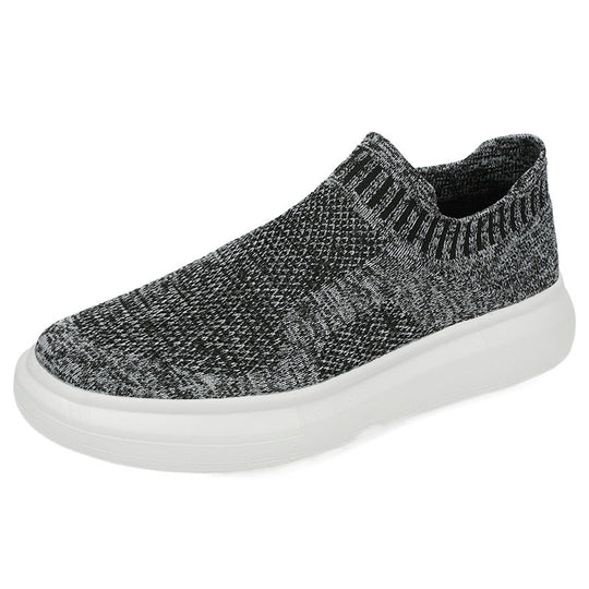Damen Slip-On Sneakers mit atmungsaktivem Strickmaterial und rutschfester Sohle EB
