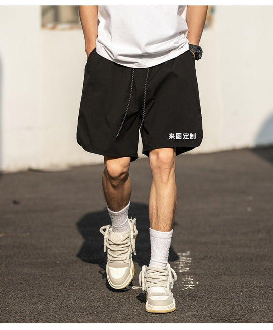 Herren sportliche Shorts mit elastischem Bund und verstellbarem Zugband EB