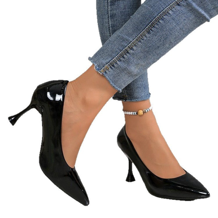Damen Lackleder Stiletto-Pumps mit eleganter Absatzgestaltung EB