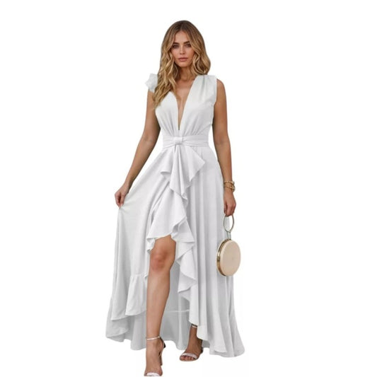 Damen Maxikleid mit floralem Schnitt EB