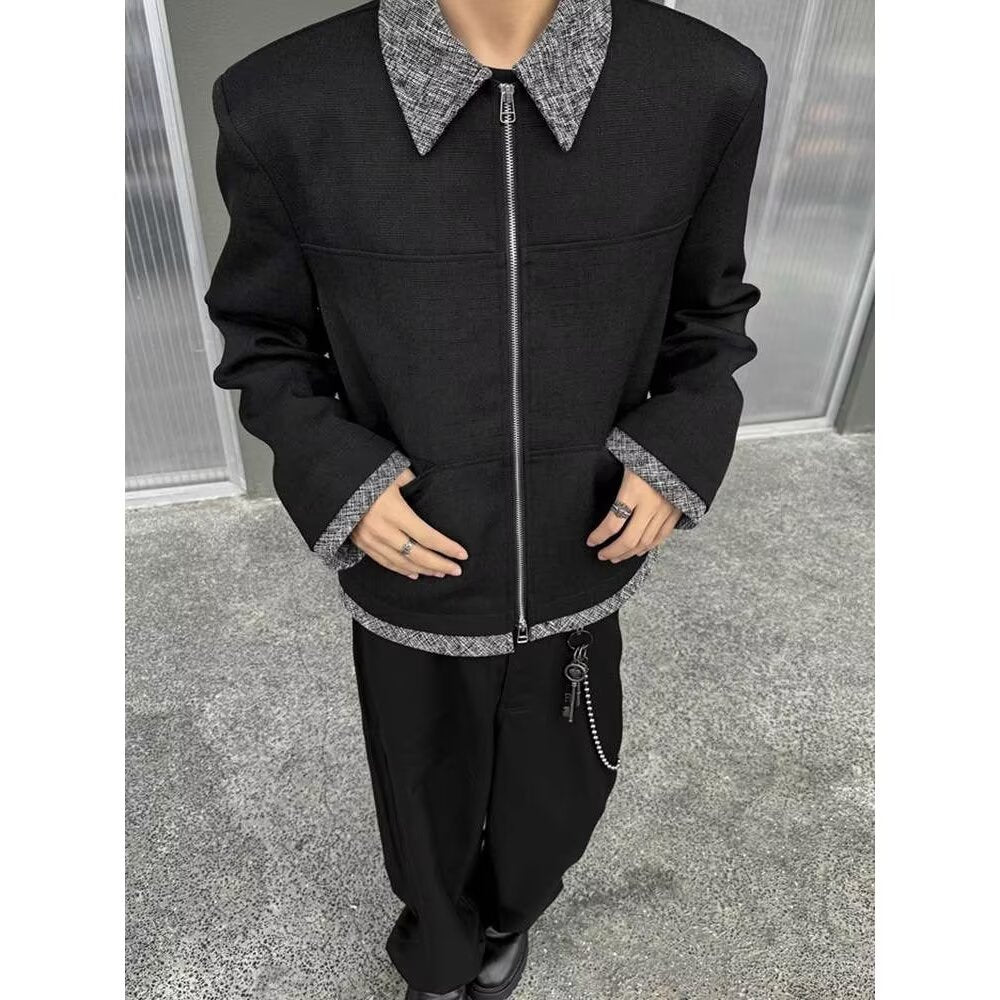 Herren moderne Übergangsjacke mit praktischen Taschen und stylishem Kragen EB