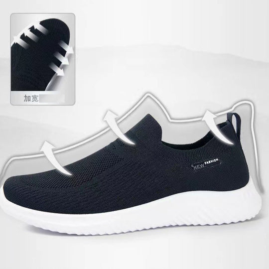 Damen Atmungsaktive Slip-On Sneakers mit flexiblem Design und rutschfester Sohle EB