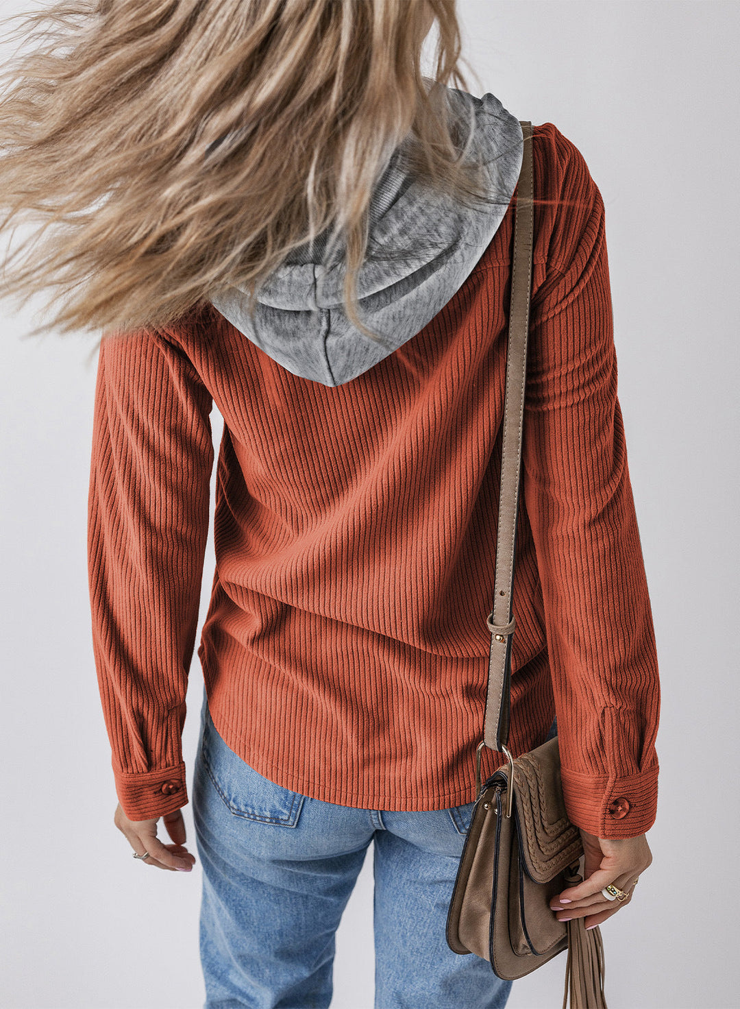 EB | Revers Knopf Kapuzenjacke