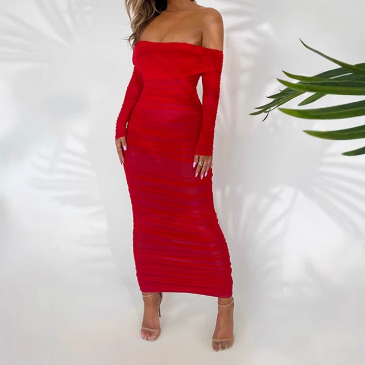 Damen Elegant geschnittenes Wickelkleid EB