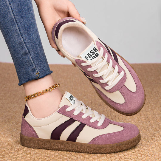 Herren nan retro Sneaker mit Velours- und Textilobermaterial, klassischer Drei-Streifen-Optik und profilierter Gumminsohle EB