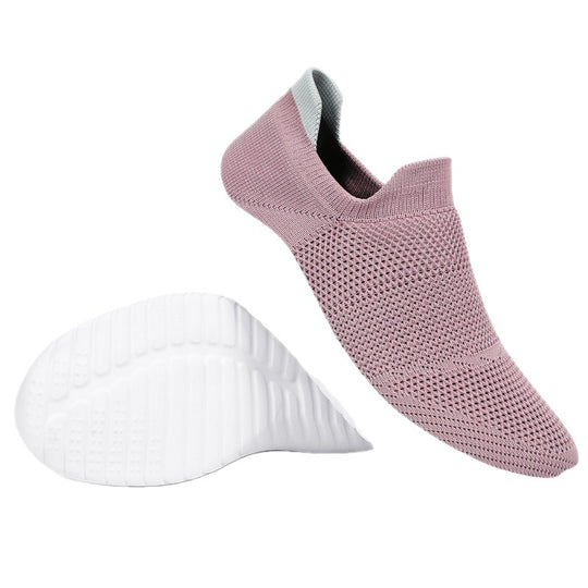 Damen Atmungsaktive Slip-On Sport Sneakers mit elastischem Tragegefühl EB
