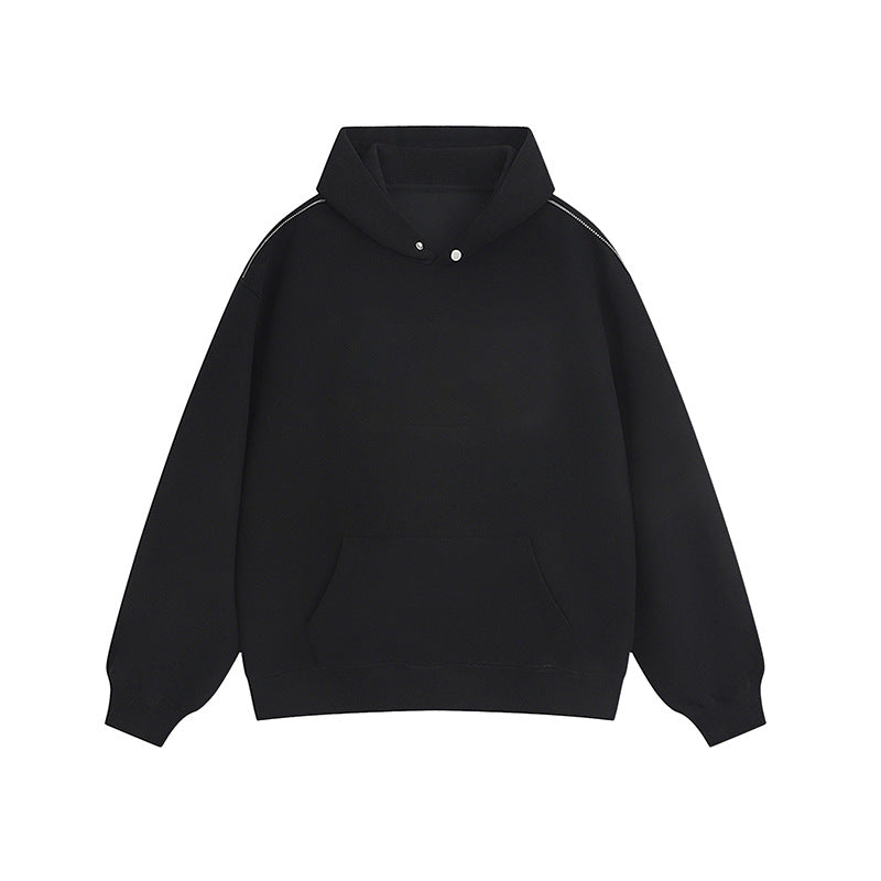 Damen Kapuzenpullover mit praktischen Druckknöpfen und Kängurutasche EB