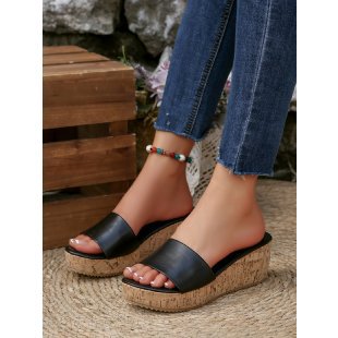 Damen Wedge-Sandaletten mit elegantem Kork-Design EB