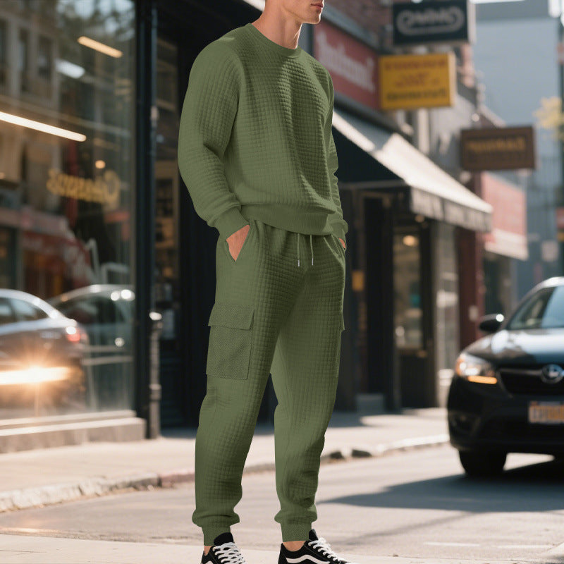 Herren lässiges Sweatshirt und Cargohose Set EB