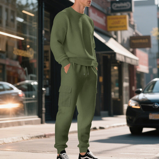 Herren lässiges Sweatshirt und Cargohose Set EB